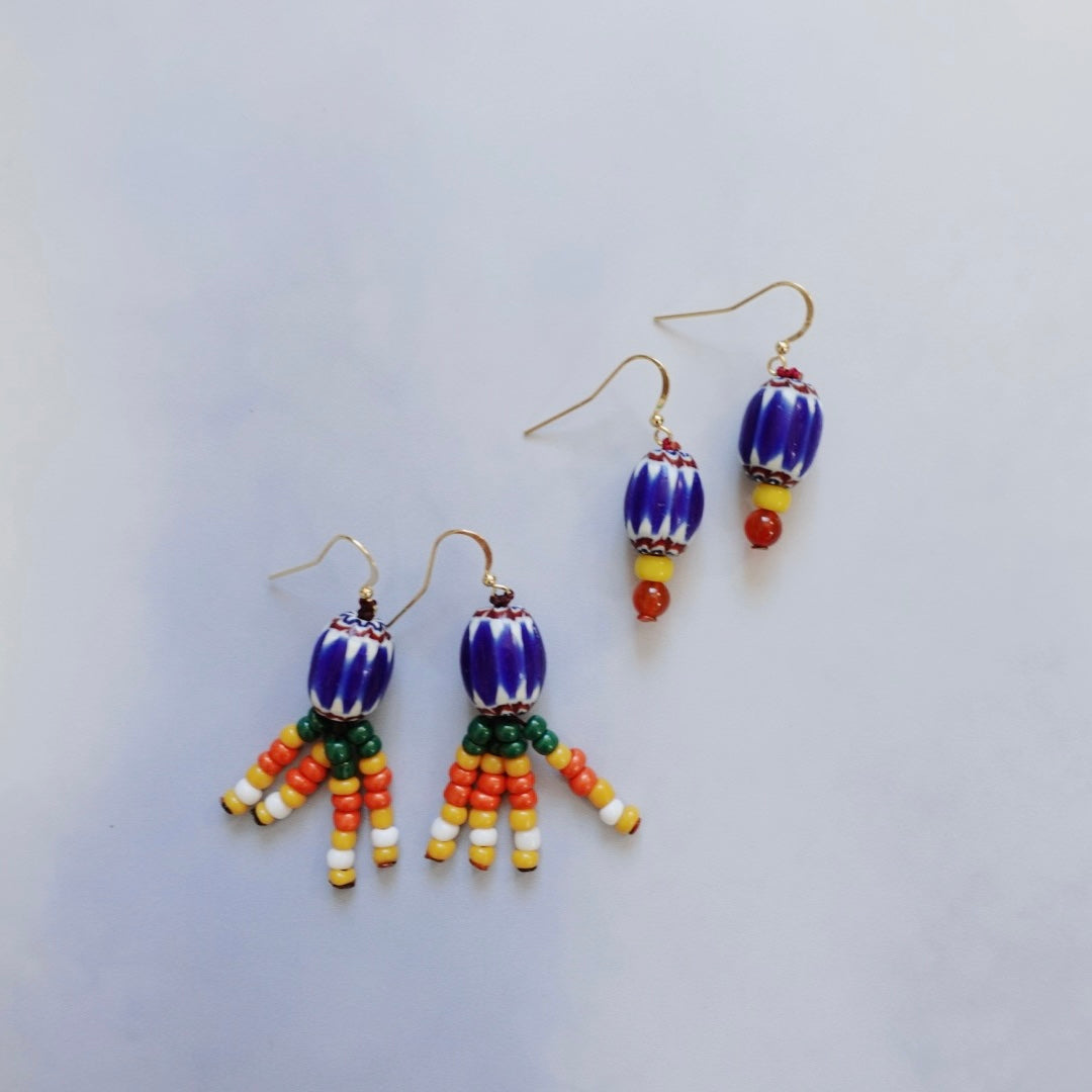 Paraggi Earrings - beaded strands