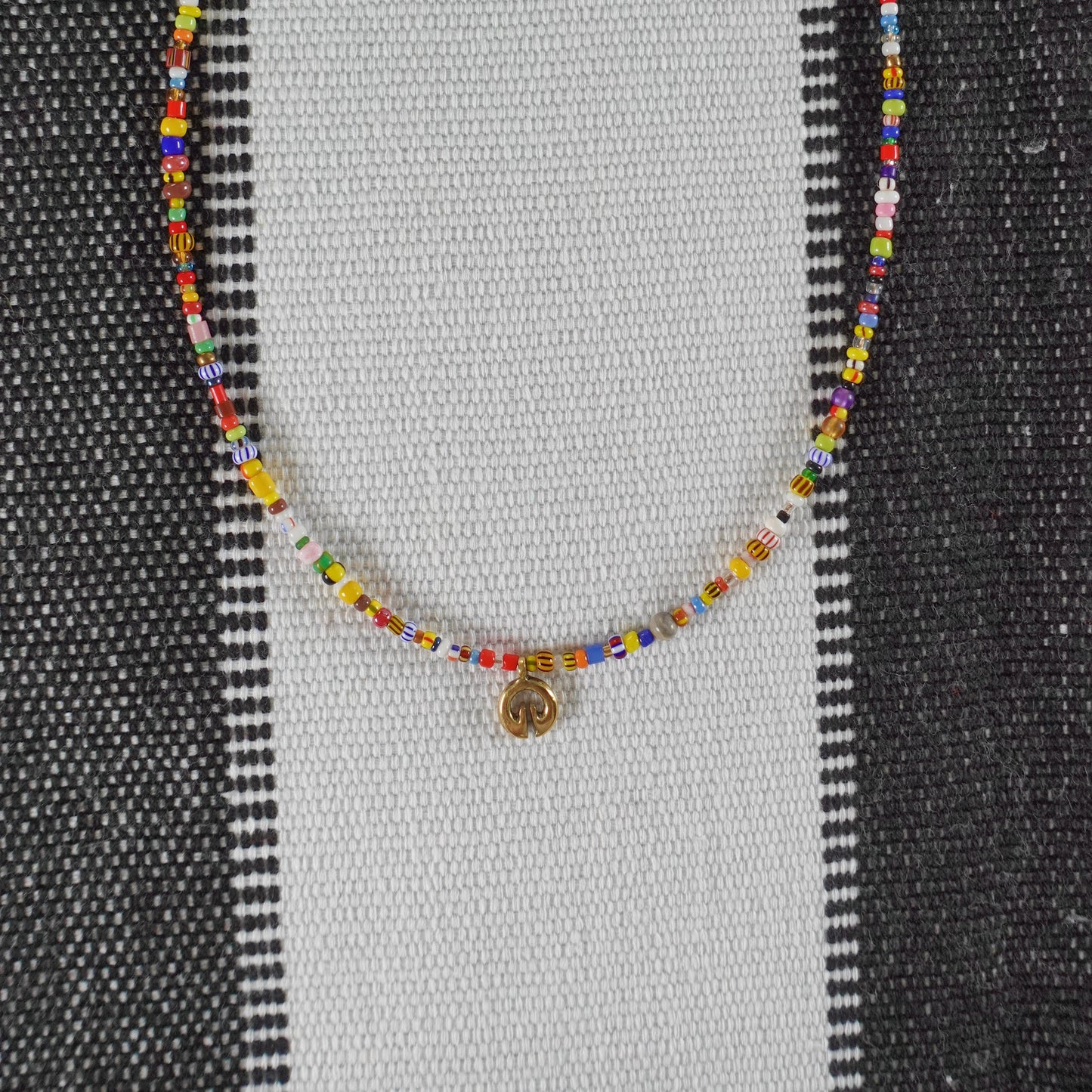 Mini African Trade Bead Necklace - Petite