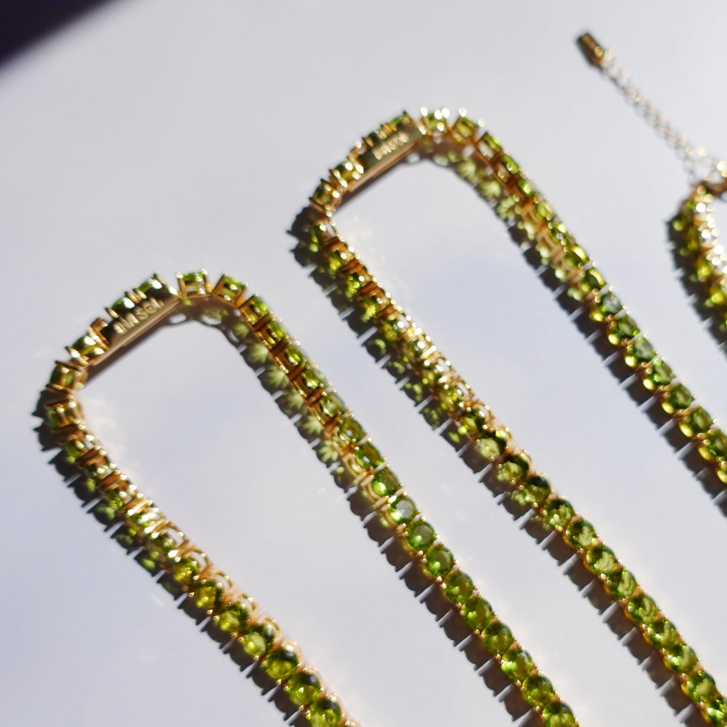 Peridot Glass Tennis Chain