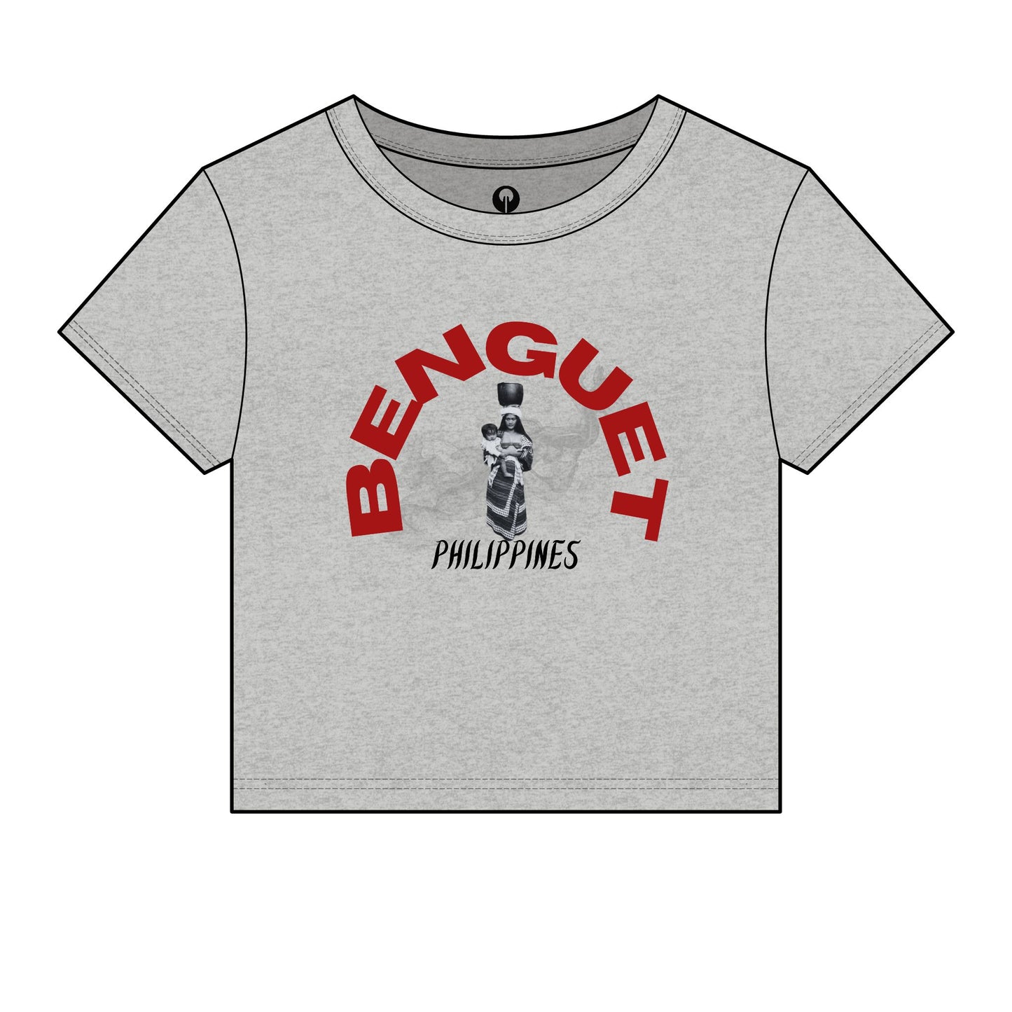 MOTHER LANDS Crop Tee - Red BENGUET