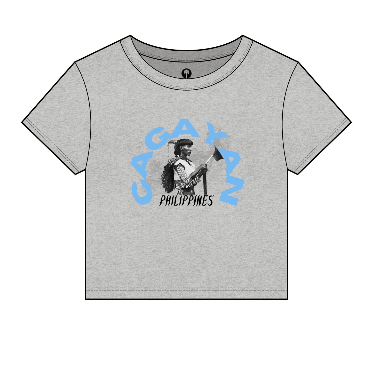MOTHER LANDS Crop Tee - Blue CAGAYAN