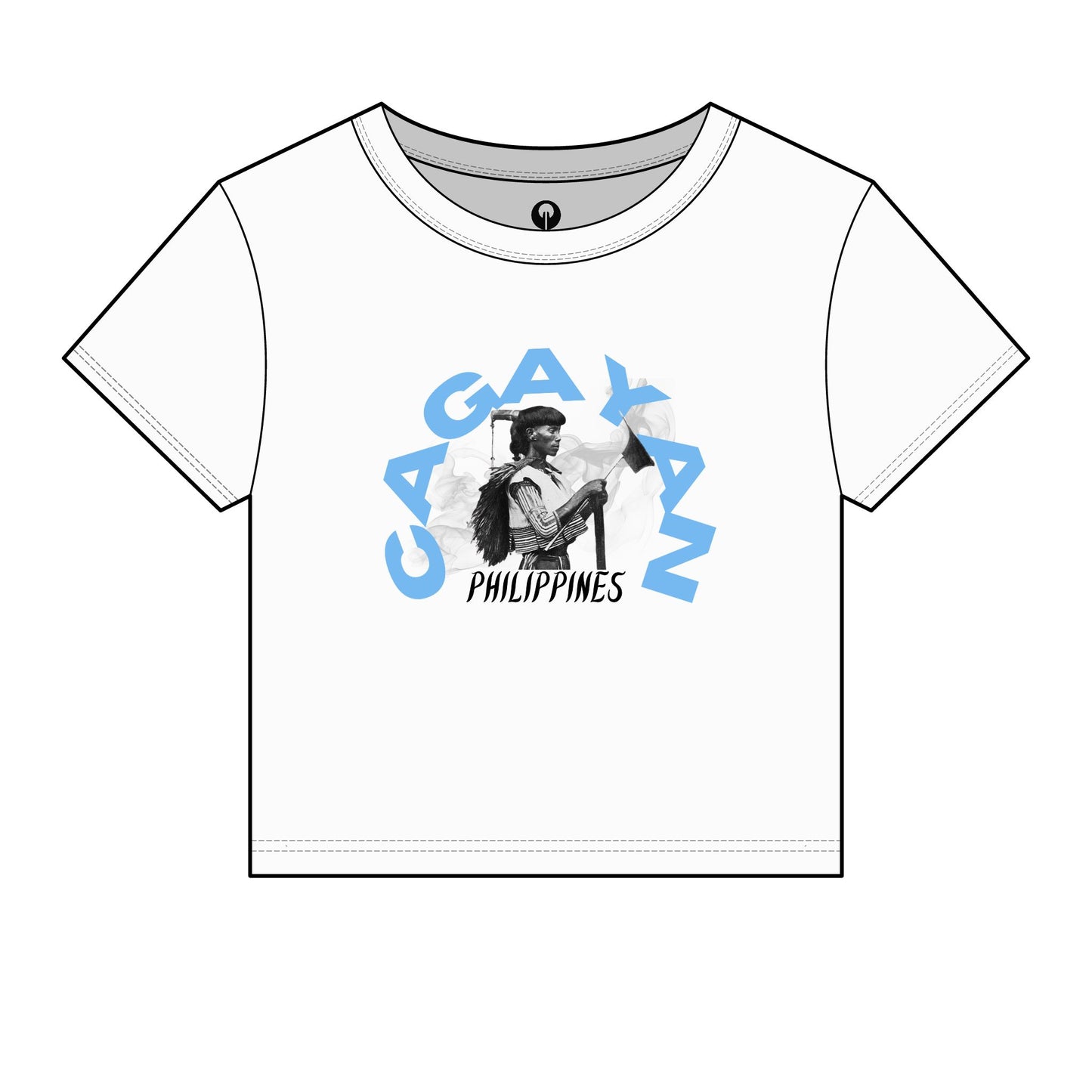 MOTHER LANDS Crop Tee - Blue CAGAYAN