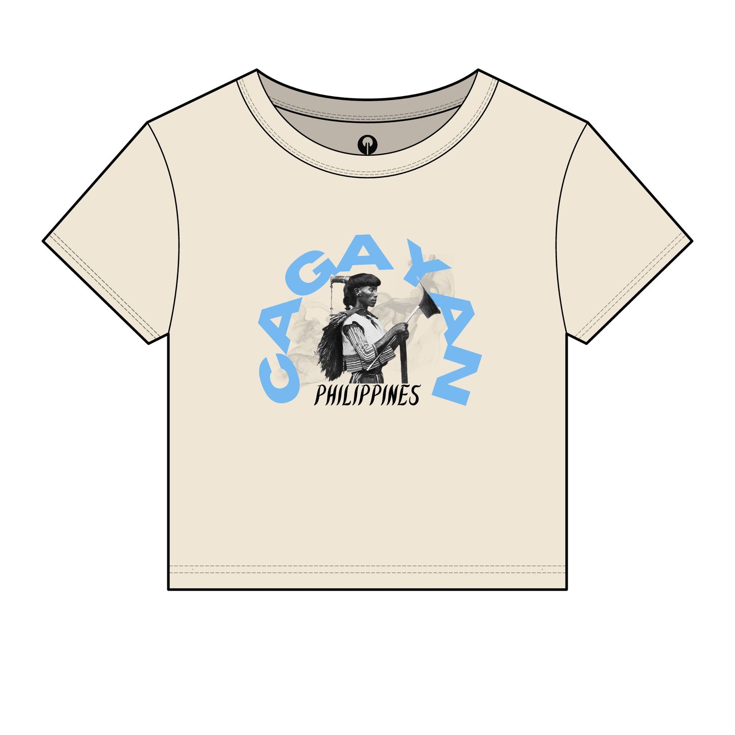 MOTHER LANDS Crop Tee - Blue CAGAYAN