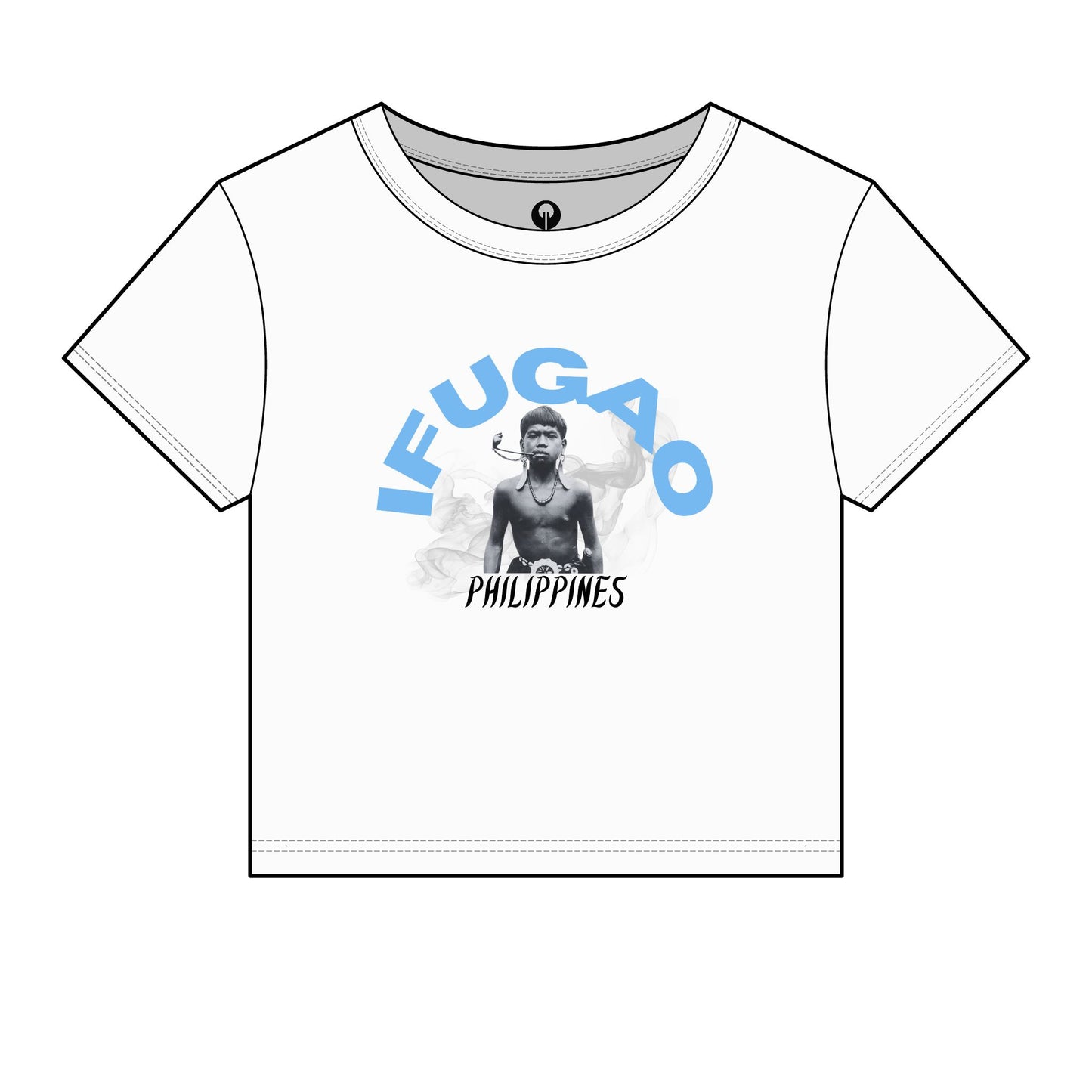 MOTHER LANDS Crop Tee - Blue IFUGAO