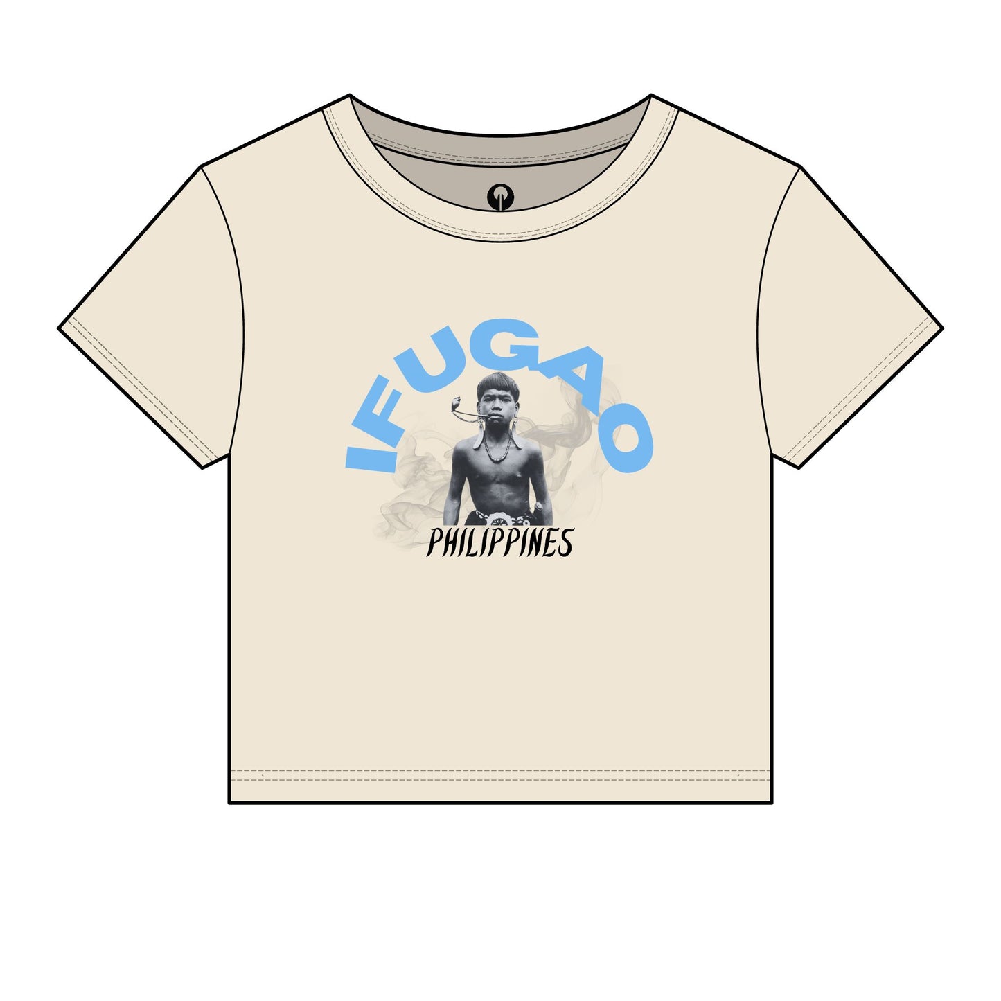 MOTHER LANDS Crop Tee - Blue IFUGAO