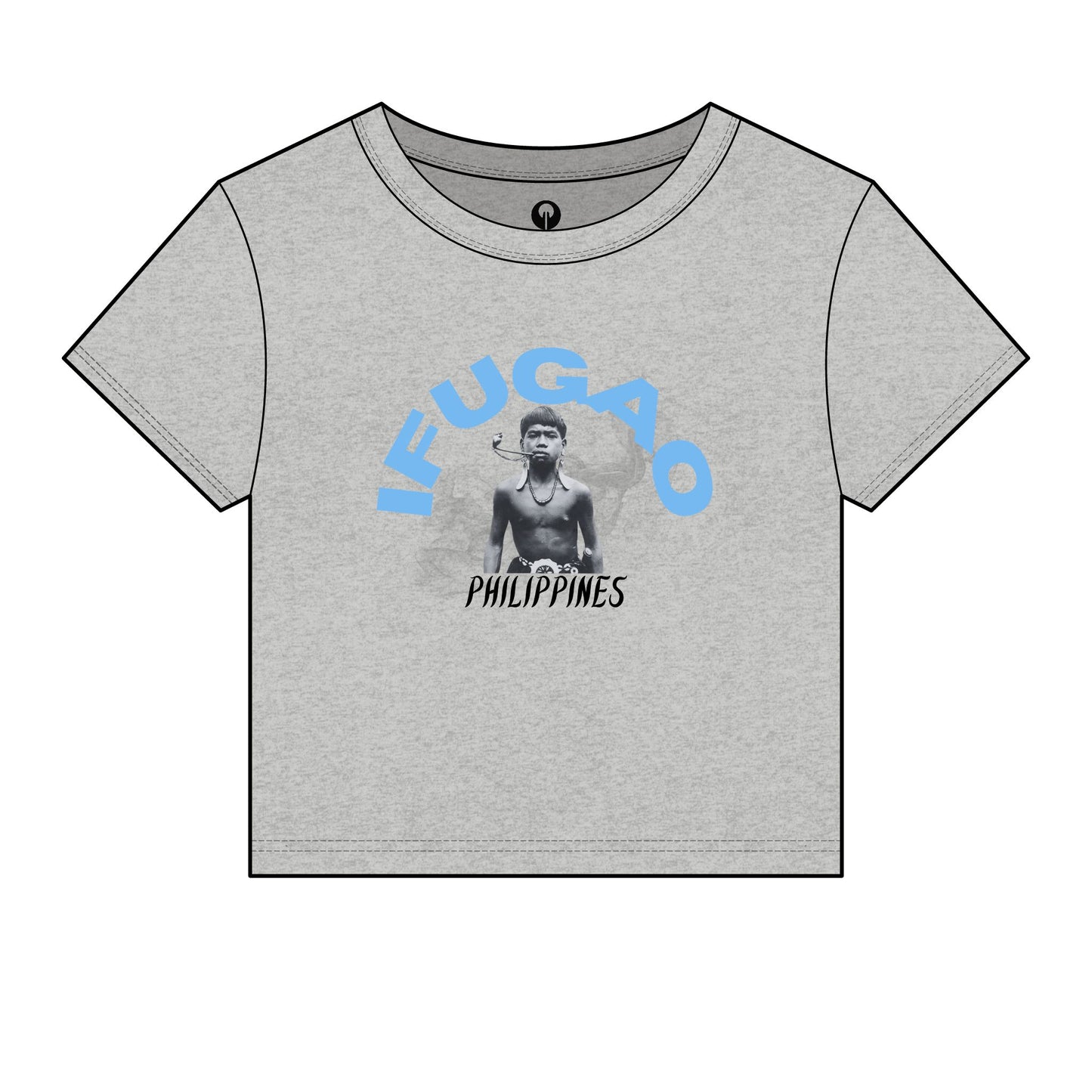 MOTHER LANDS Crop Tee - Blue IFUGAO