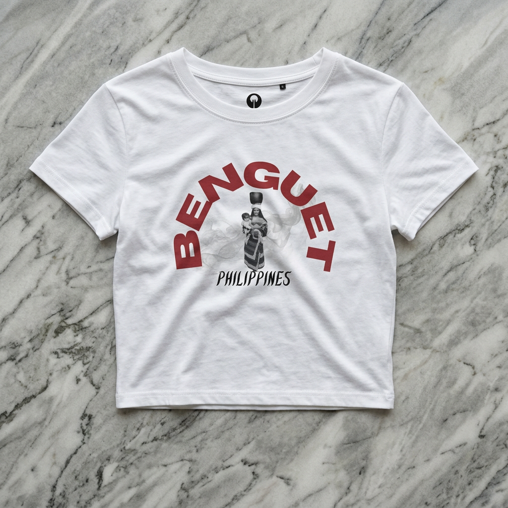 MOTHER LANDS Crop Tee - Red BENGUET