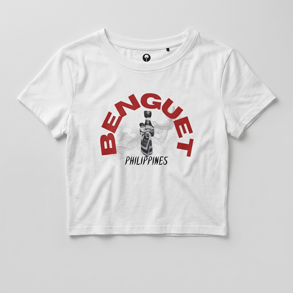 MOTHER LANDS Crop Tee - Red BENGUET