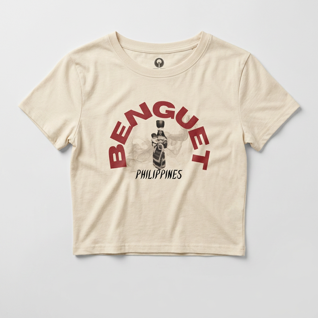 MOTHER LANDS Crop Tee - Red BENGUET