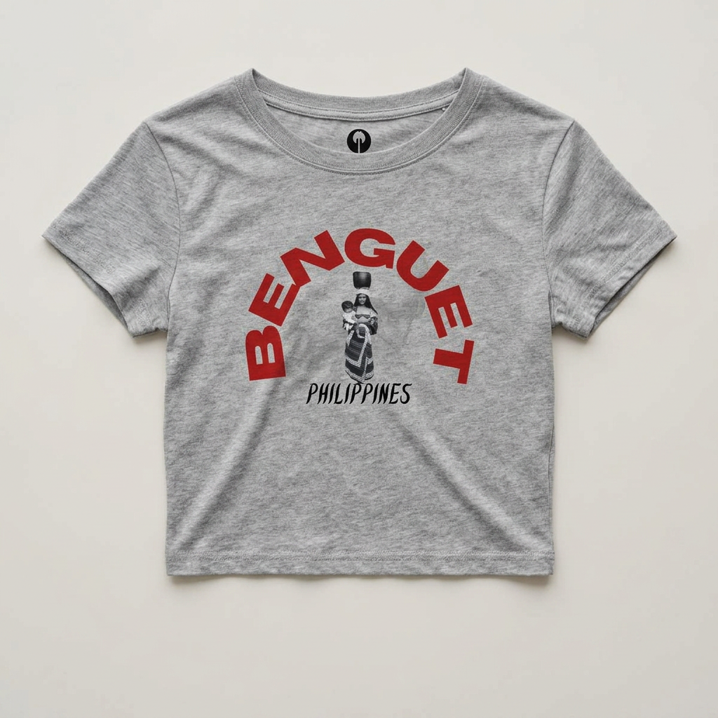 MOTHER LANDS Crop Tee - Red BENGUET