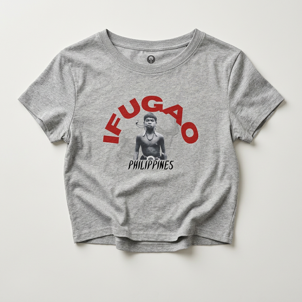 MOTHER LANDS Crop Tee - Red IFUGAO