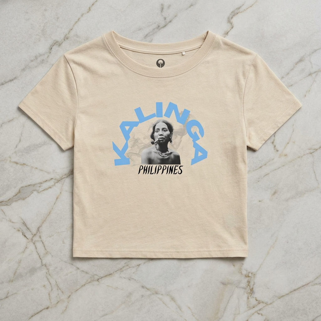 MOTHER LANDS Crop Tee - Blue KALINGA