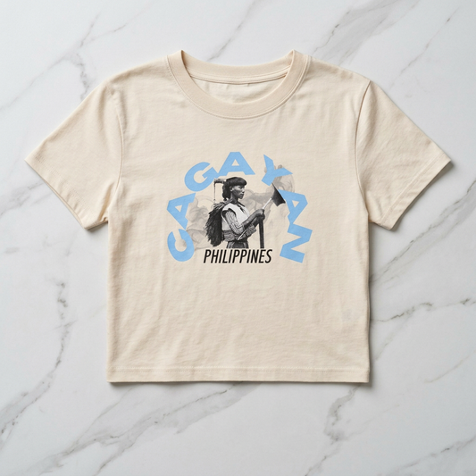 MOTHERLANDS Crop Tee - Blue CAGAYAN
