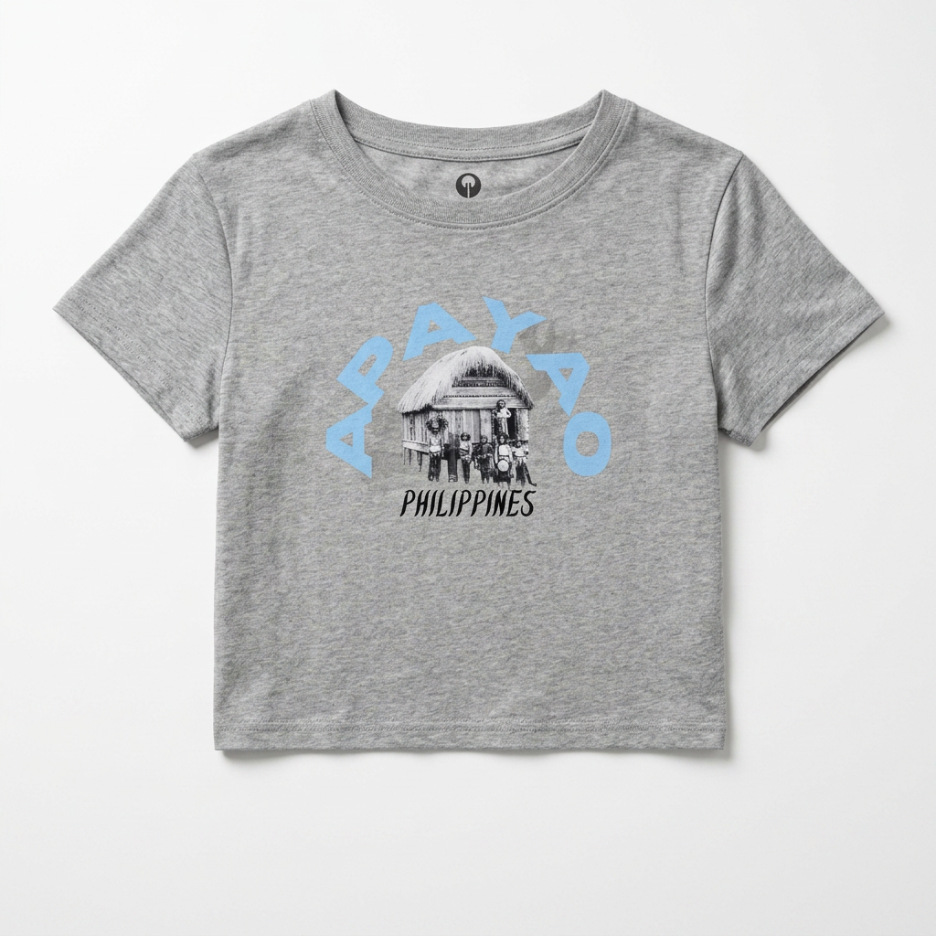 MOTHERLANDS Crop Tee - Blue APAYAO