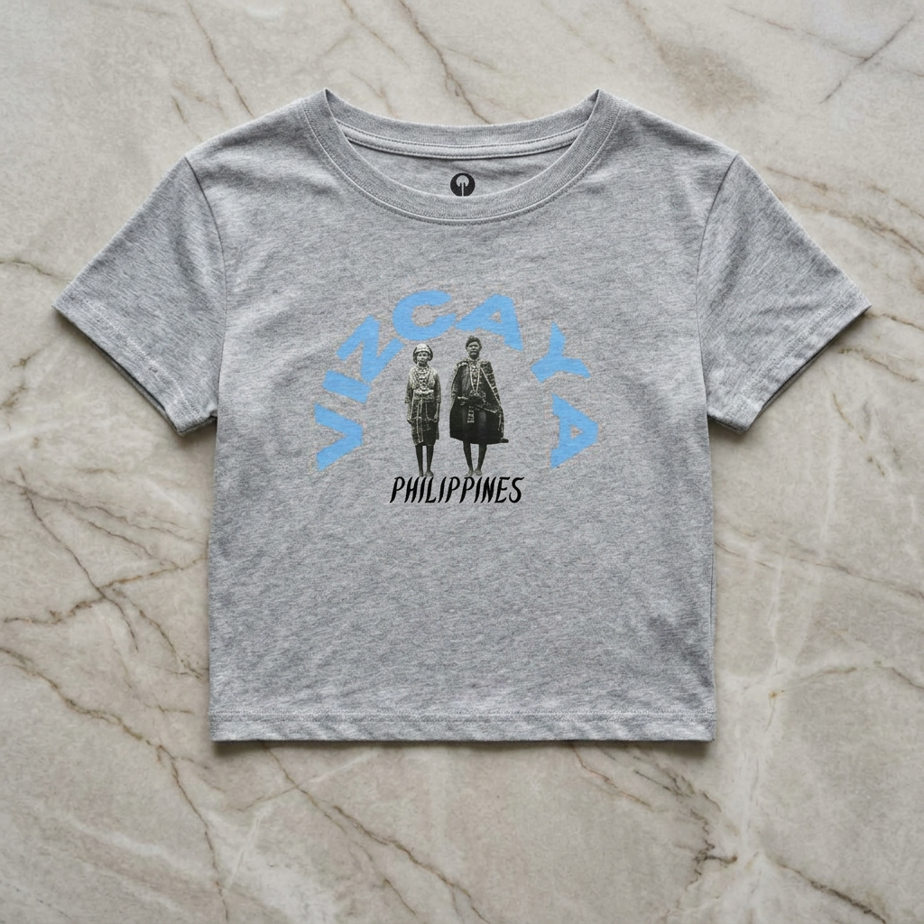 MOTHER LANDS Crop Tee - Blue VIZCAYA