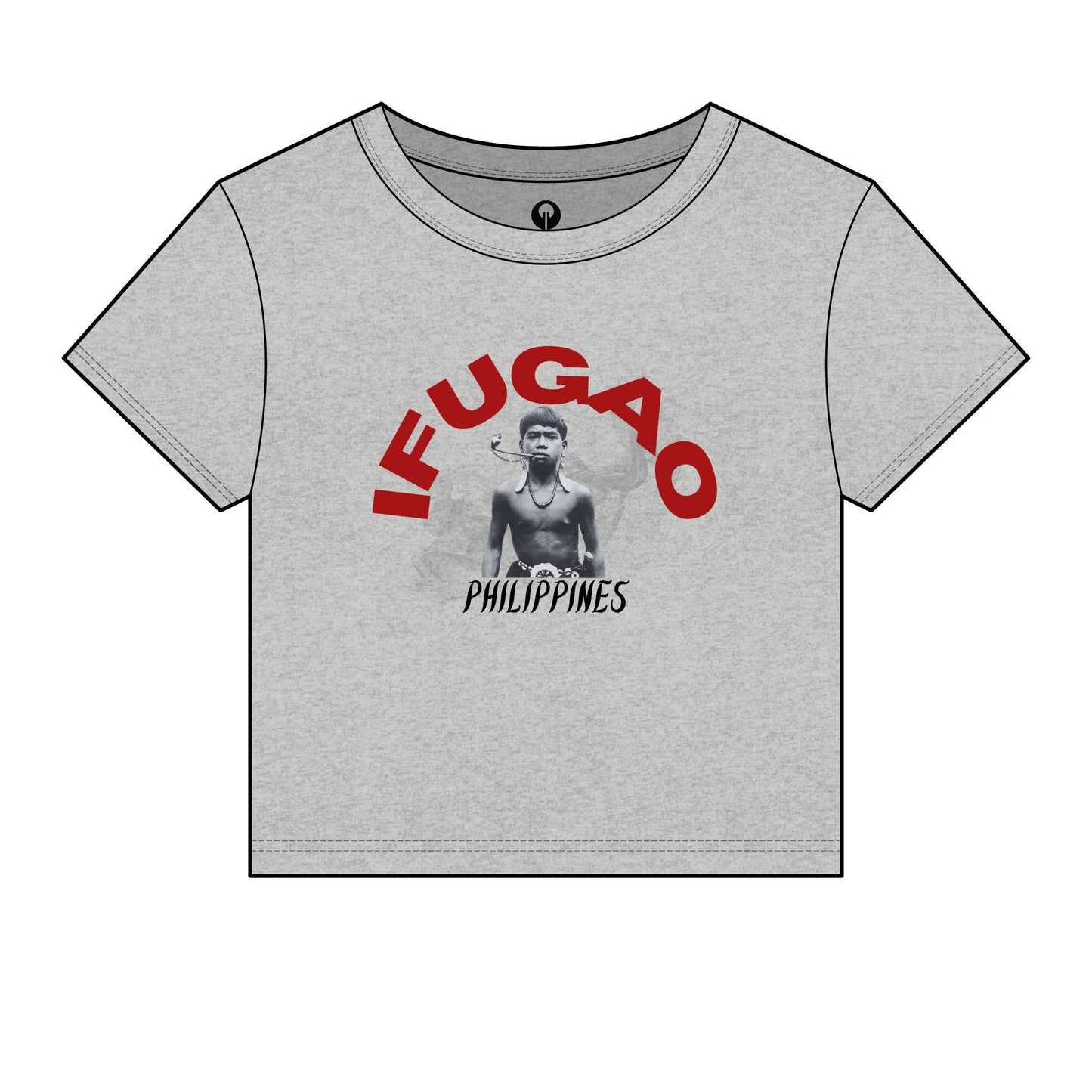 MOTHER LANDS Crop Tee - Red IFUGAO