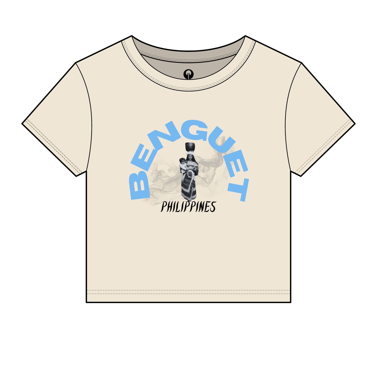MOTHER LANDS Crop Tee - Blue BENGUET