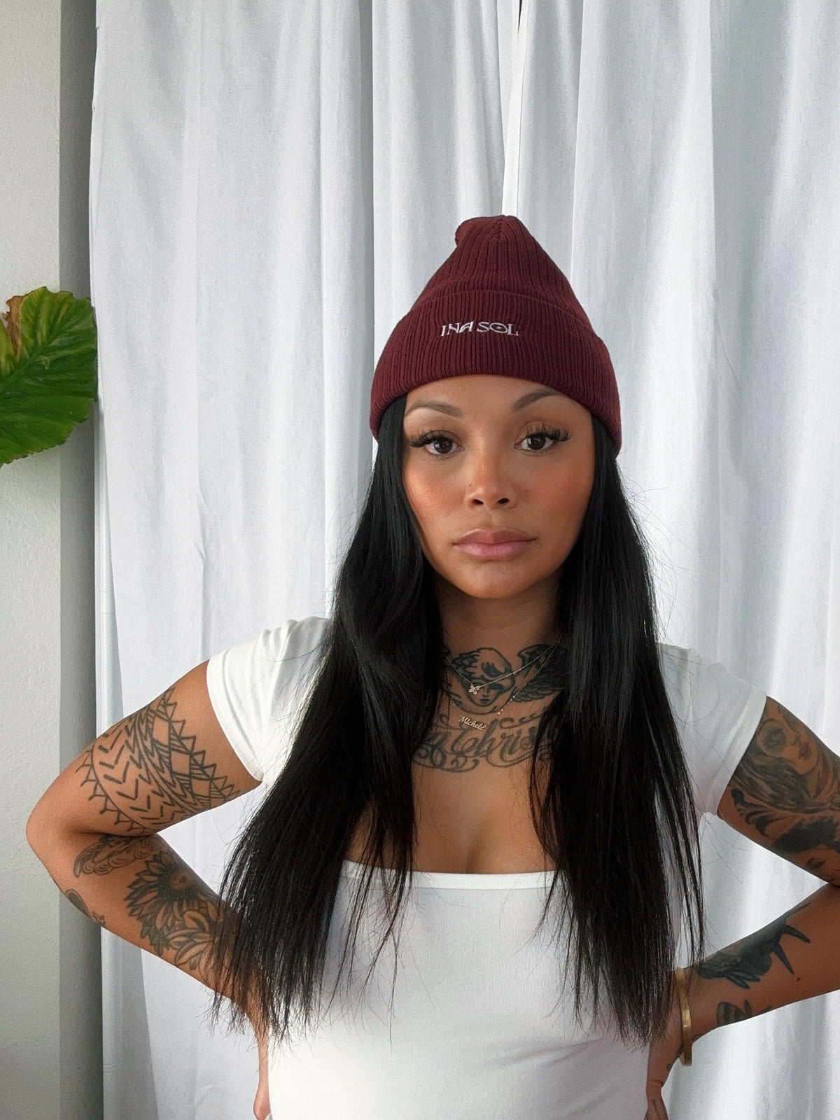 GOOD KARMA BEANIE - Garnet