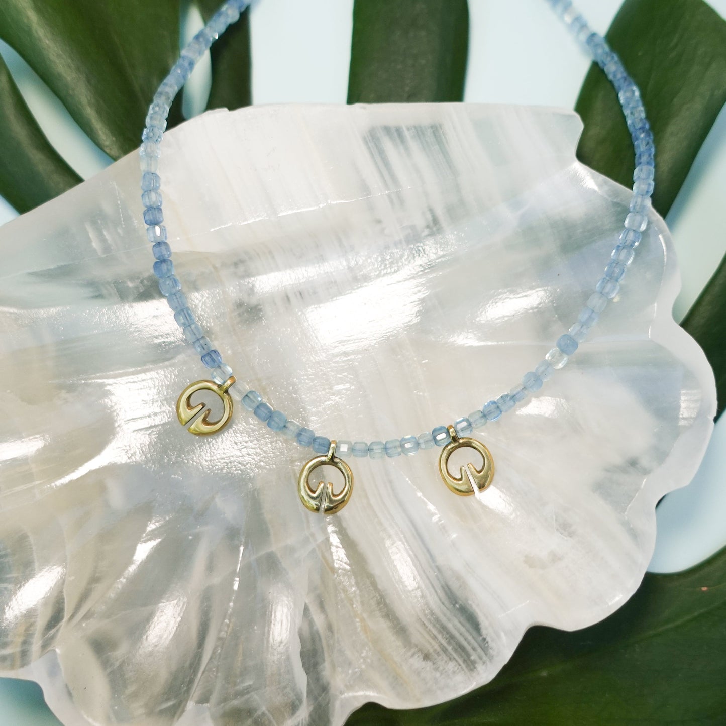 Past, Present + Future Necklace - Aquamarine