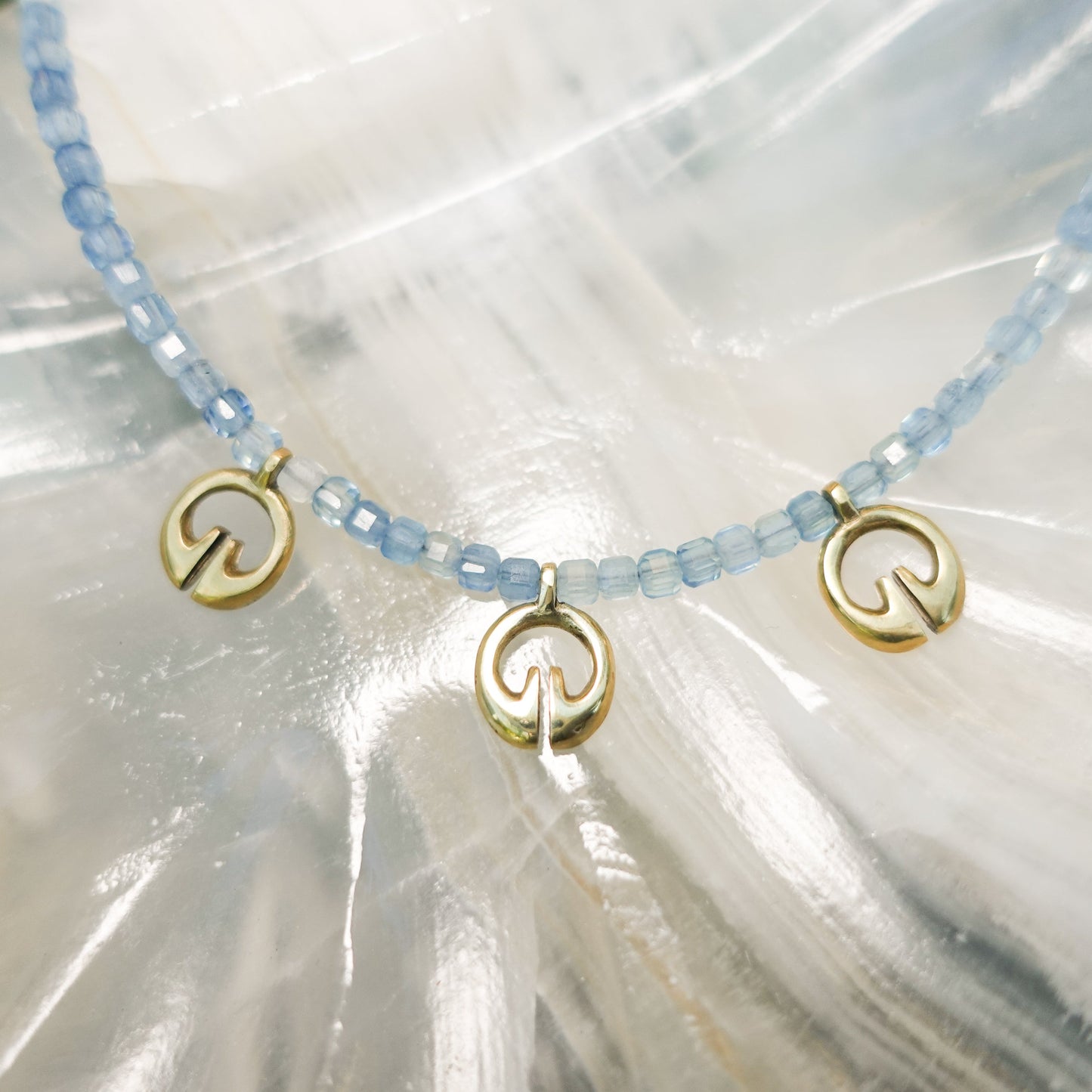Past, Present + Future Necklace - Aquamarine