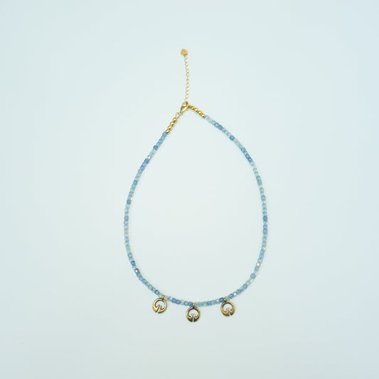 Past, Present + Future Necklace - Aquamarine