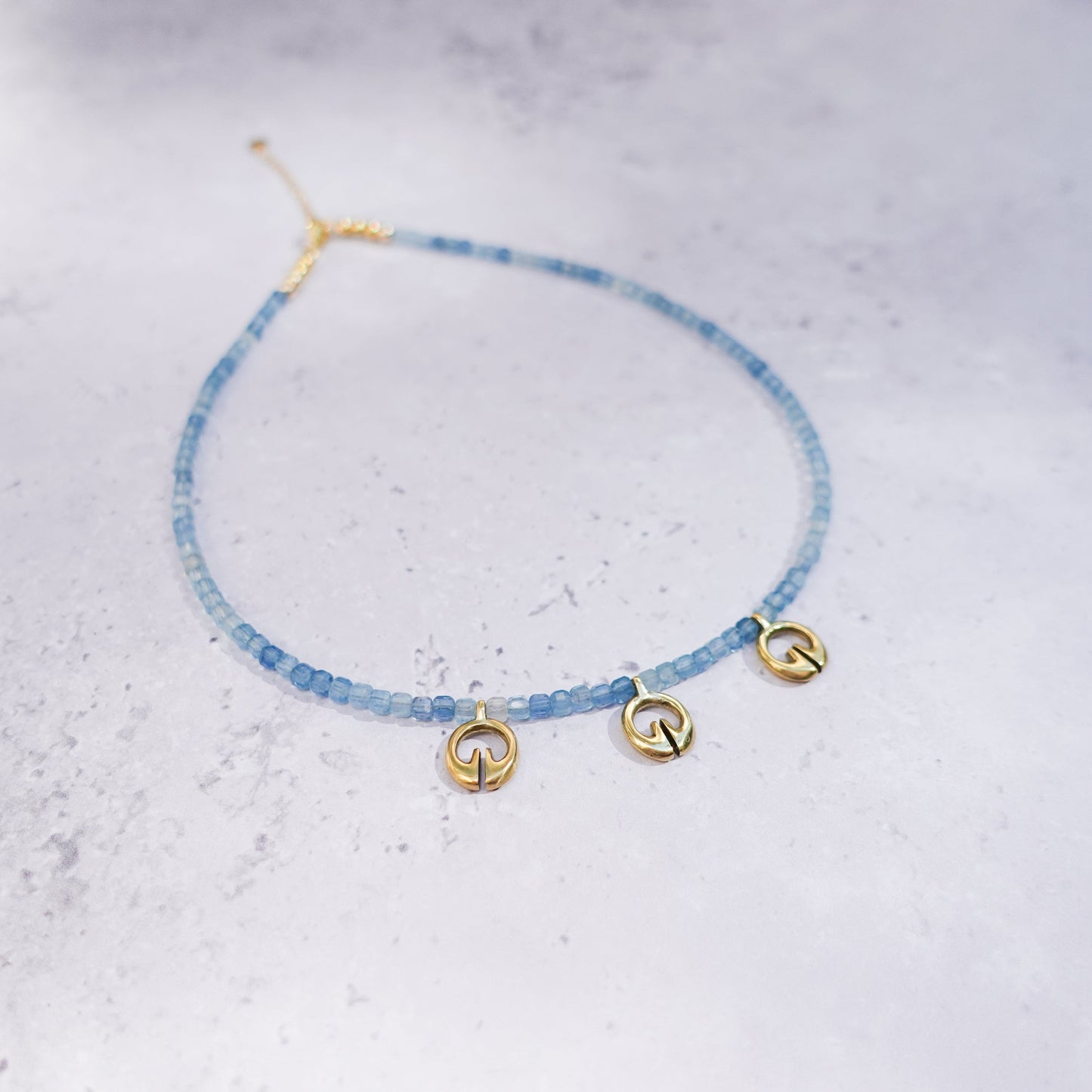 Past, Present + Future Necklace - Aquamarine