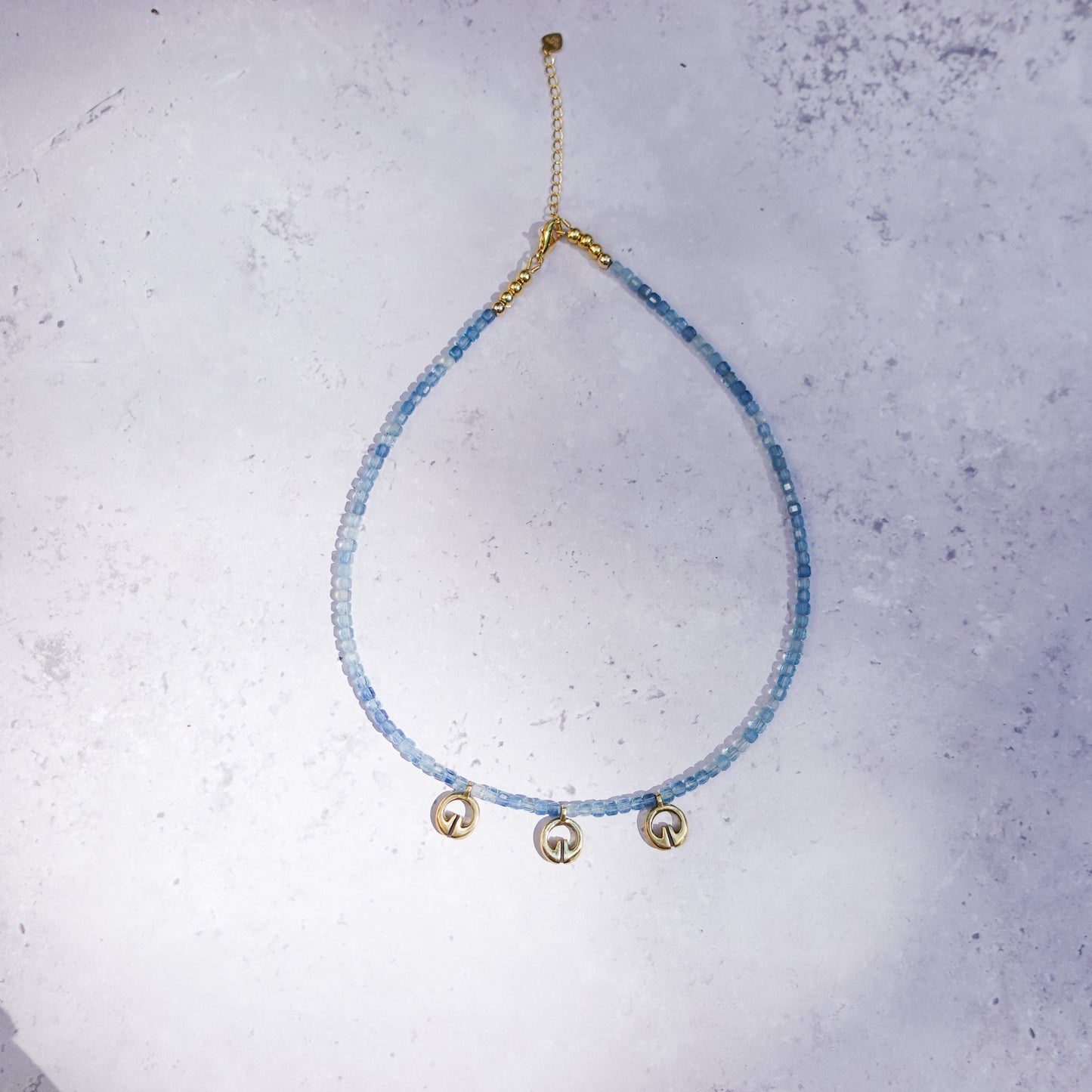 Past, Present + Future Necklace - Aquamarine
