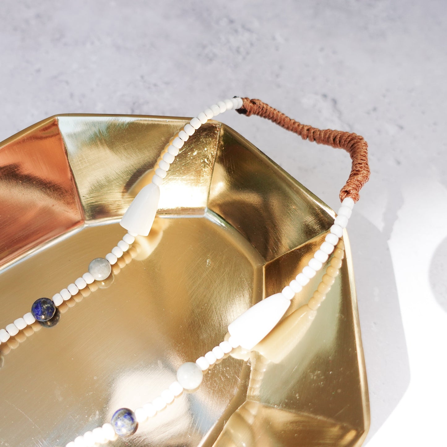 Ibaloi Necklace - White with Blue