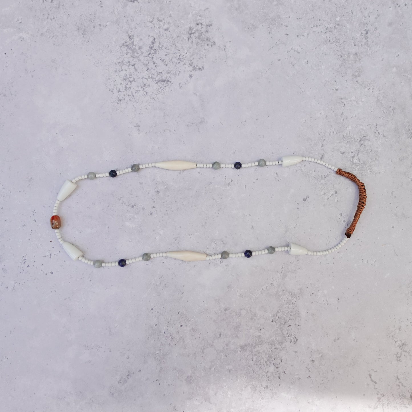 Ibaloi Necklace - White with Blue