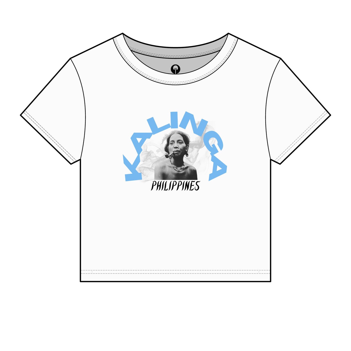 MOTHER LANDS Crop Tee - Blue KALINGA