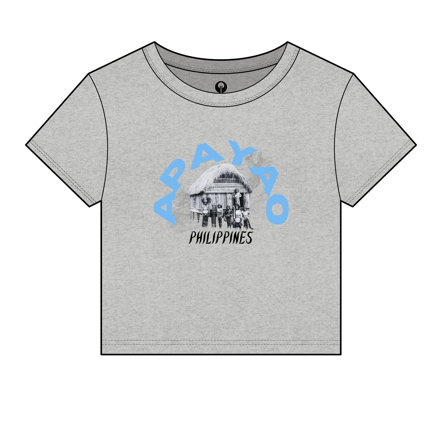 MOTHER LANDS Crop Tee - Blue APAYAO